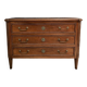 Louis XVI 18th century blond mahogany chest of drawers with three drawers