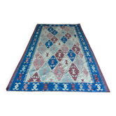Vintage Turkish kilim, handwoven, 200x295 cm.