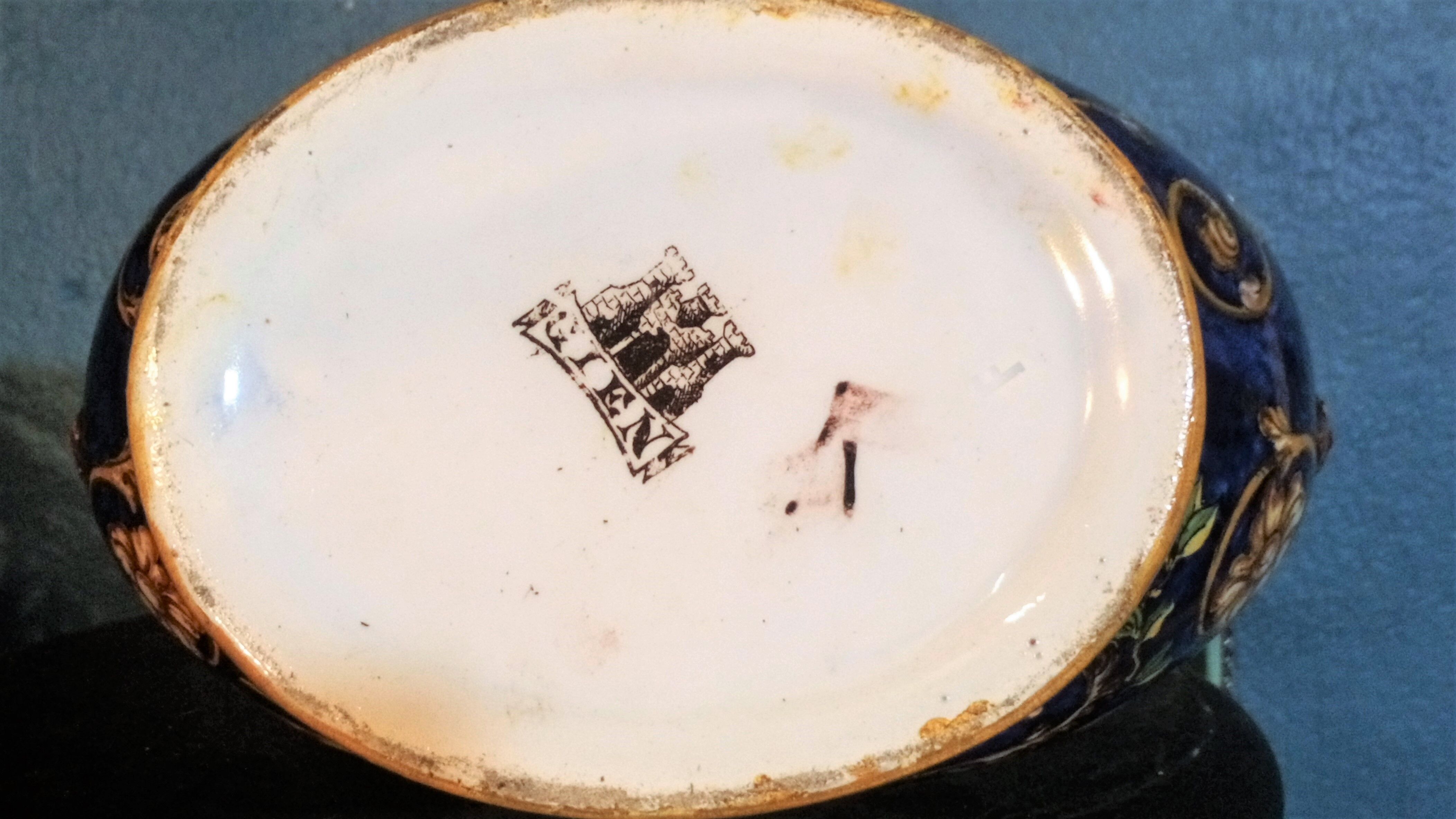 19th century Gien ceramic lamp