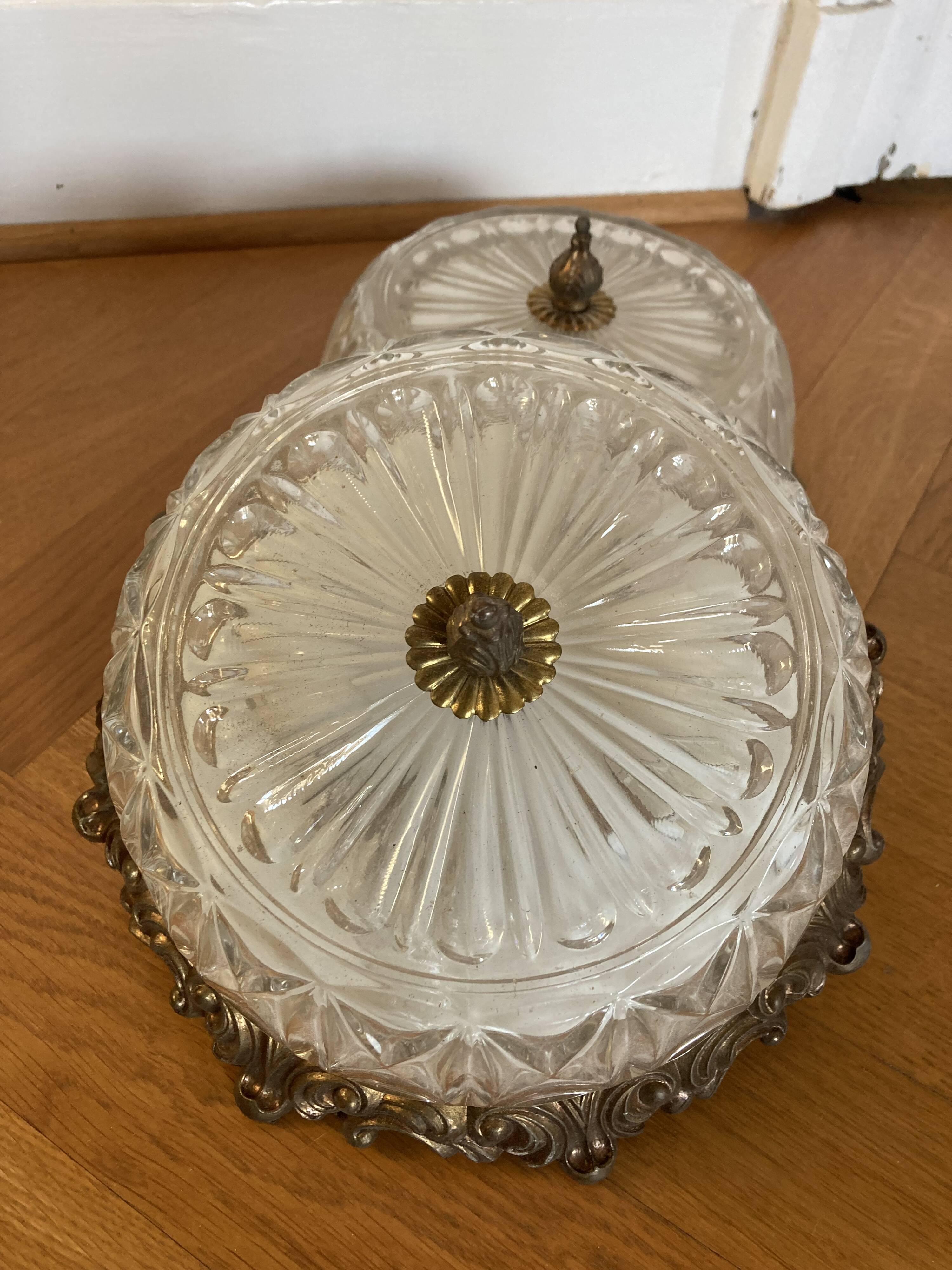 Pair of Italian ceiling lights, 50s-60s