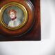 Portrait miniature Tondo Napoléon II officier gouache peint à la main XIXè
