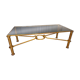 Table basse Hermes de G. Banci en métal doré
