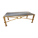 Table basse Hermes de G. Banci en métal doré