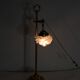Tulip lamp in glass and bronze, adjustable, art deco 1920