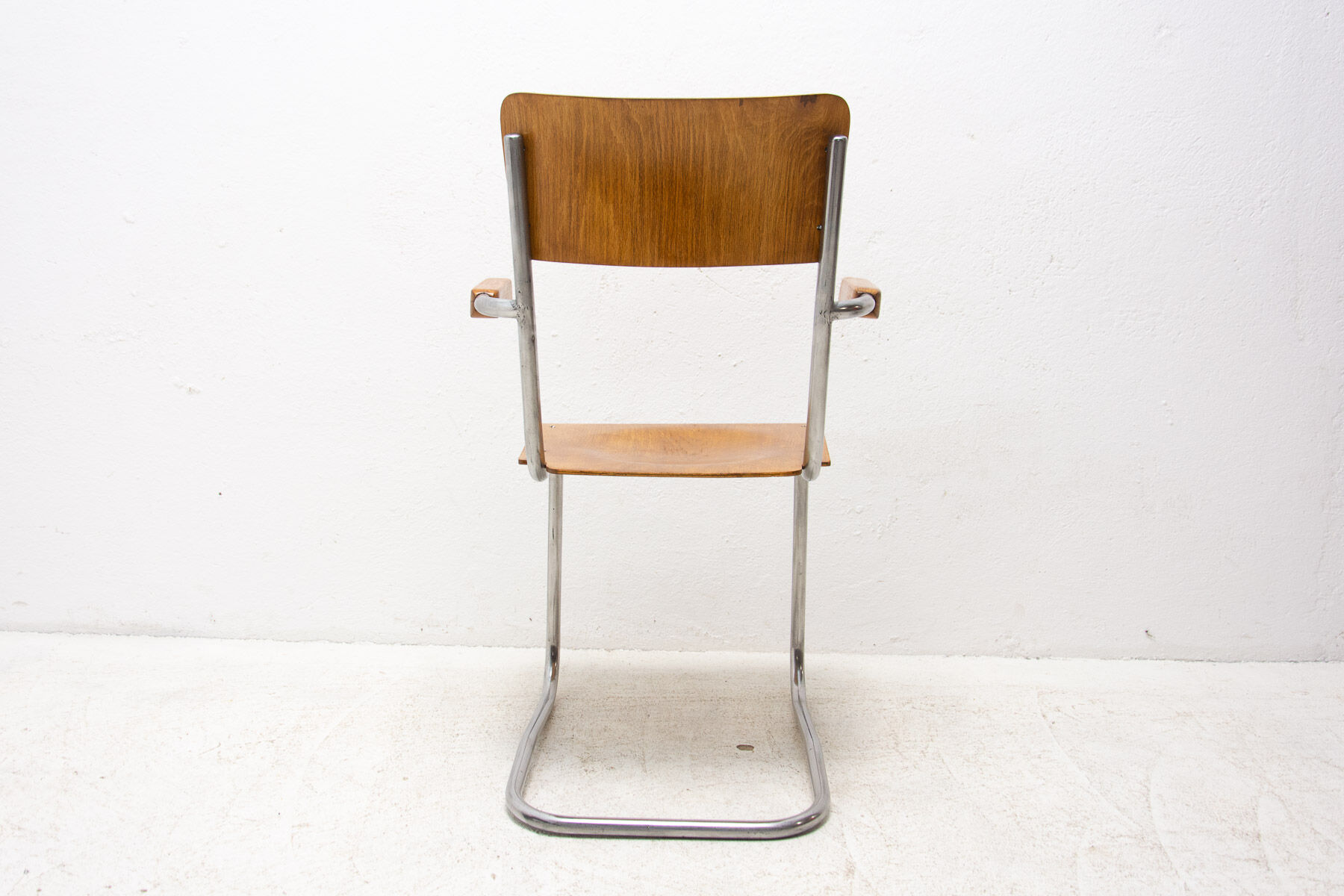 Modernist B43F tubular desk chair by Mart Stam, 1950s