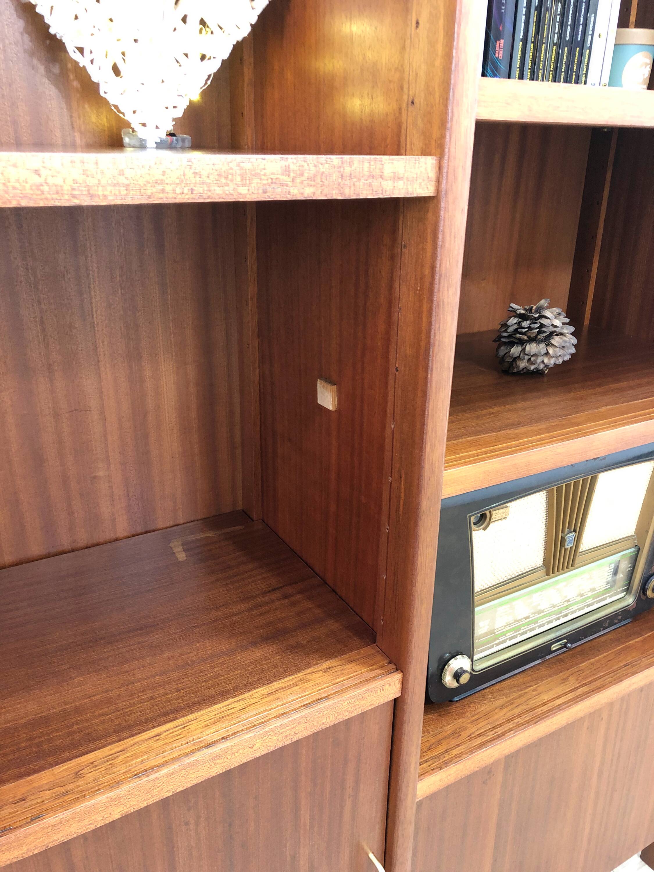 1970s teak bookcase