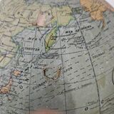 Old terrestrial globe Girard Barrère & Thomas
