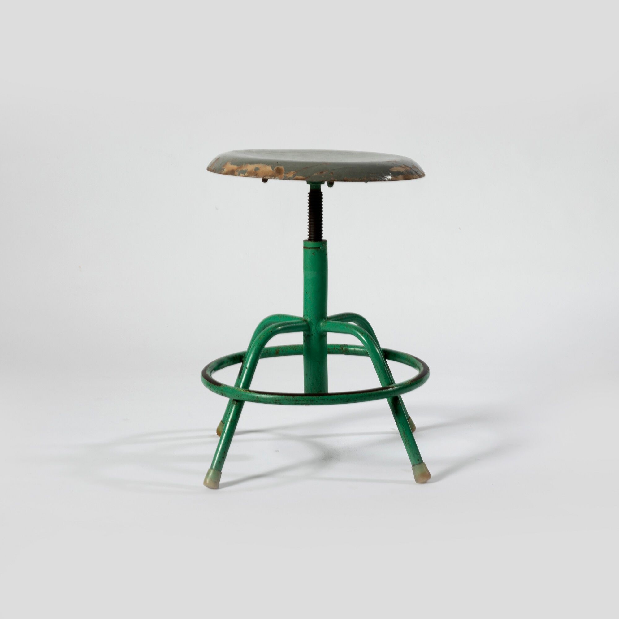 Industrial adjustable stool, Poland, 1950s