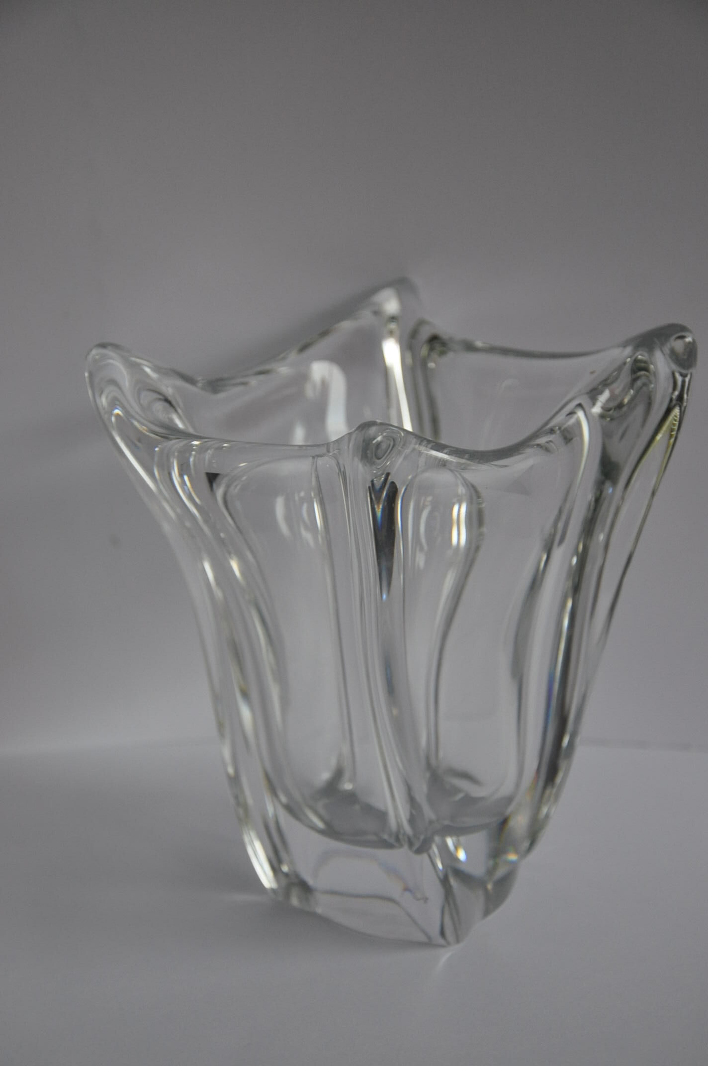 Signed vintage Daum Crystal vase