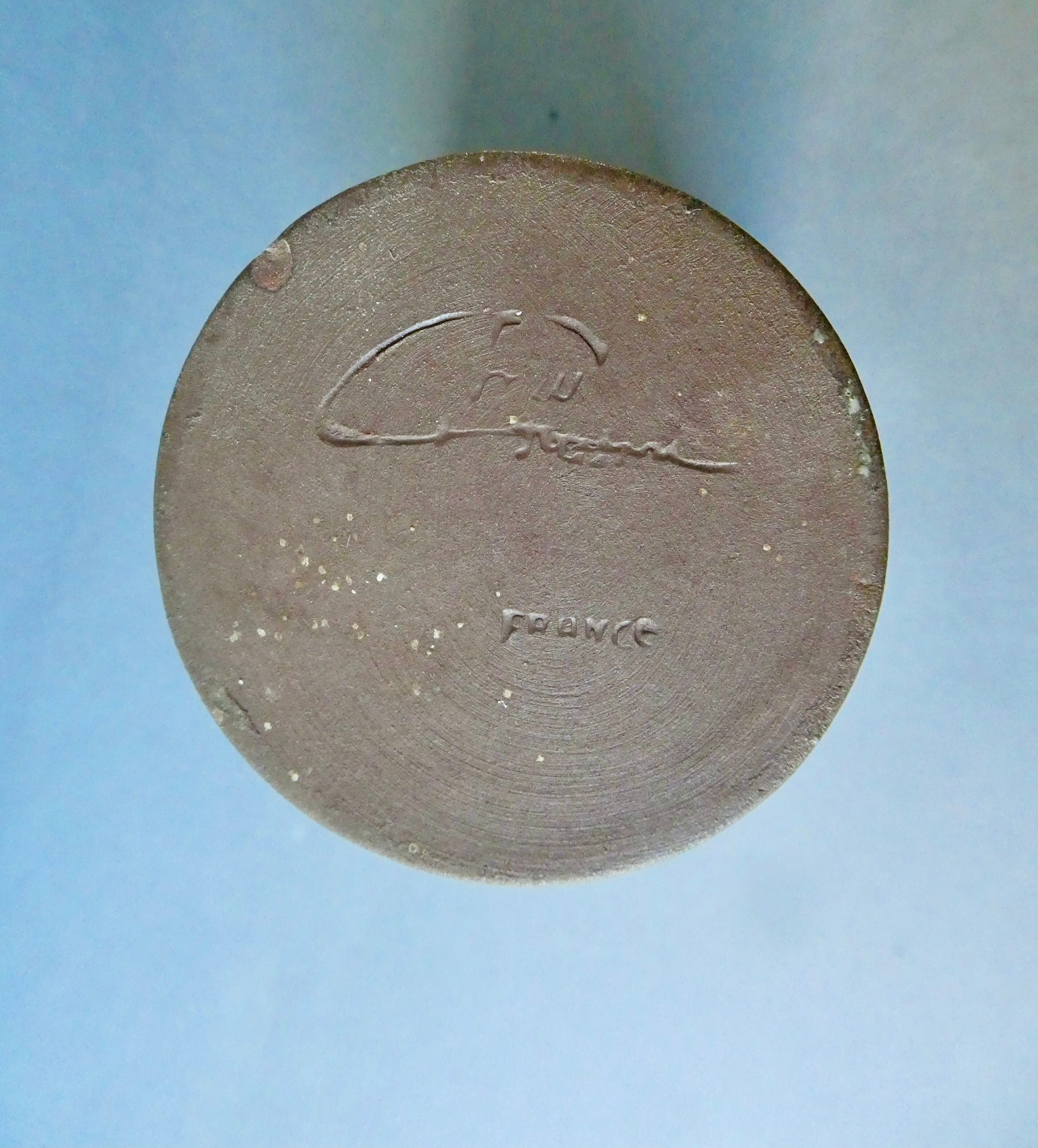 Set of 6 jean dubost glazed stoneware glasses in Noron