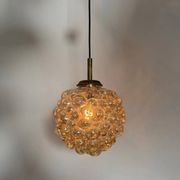 XL Helena Tynell glass bubble hanging lamp pendant, 1970s