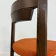 Set of 6 Girsberger Scandinavian style chairs from the 70s, vintage, solid wood, original fabric
