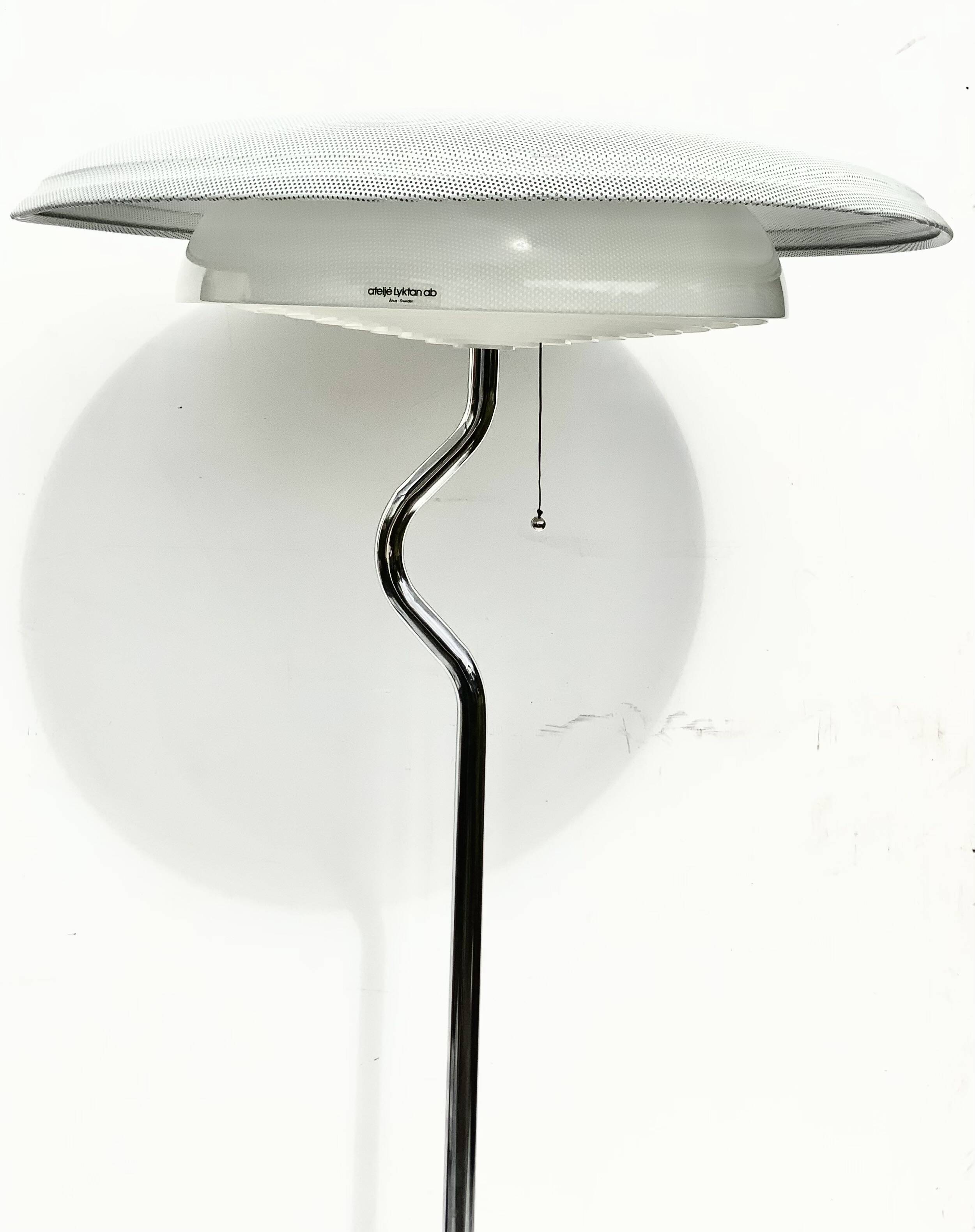 Vintage “Softling” Floor Lamp By H.P.Zachau For Atelje Lyktan, Sweden Desig
