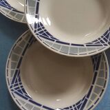 Series of 4 earthenware soup plates