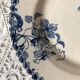 Dish, Bordeaux iron earth compote dish, clematis
