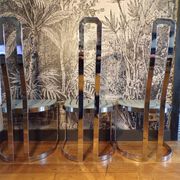 Set 3 chaises repas Allmilmö métal chromé