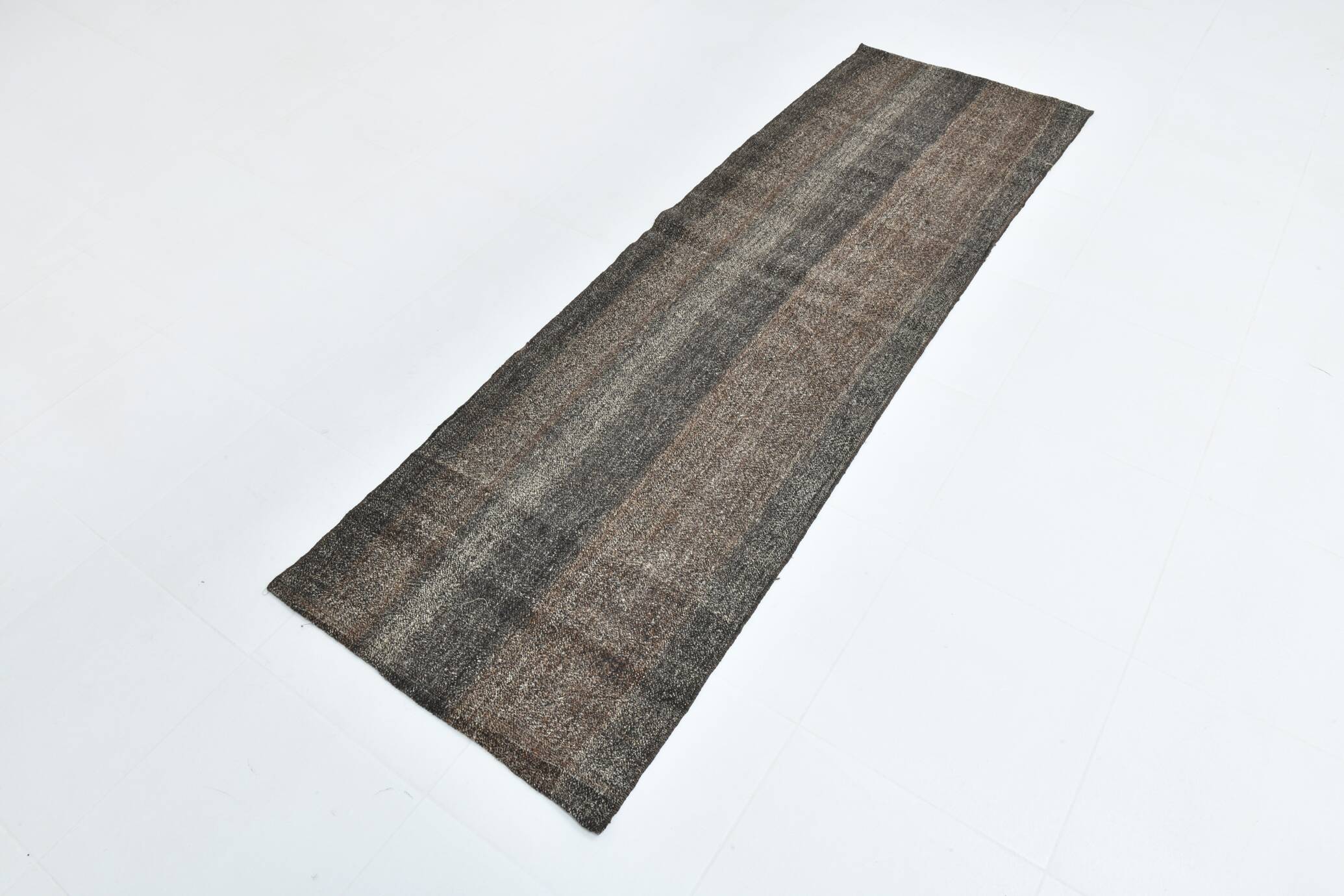2x7 Short Brown Vintage Kilim Runner Rug, Kitchen Runner Rug, 72x230Cm