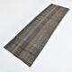 2x7 Short Brown Vintage Kilim Runner Rug, Kitchen Runner Rug, 72x230Cm