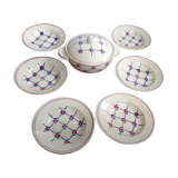 Soup plates and tureen Badonviller model Normandy circa 1940