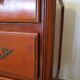3-drawer chest of drawers in Louis XV style cherry wood, 1980s