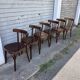 (Lot) 6 wooden bistro chairs