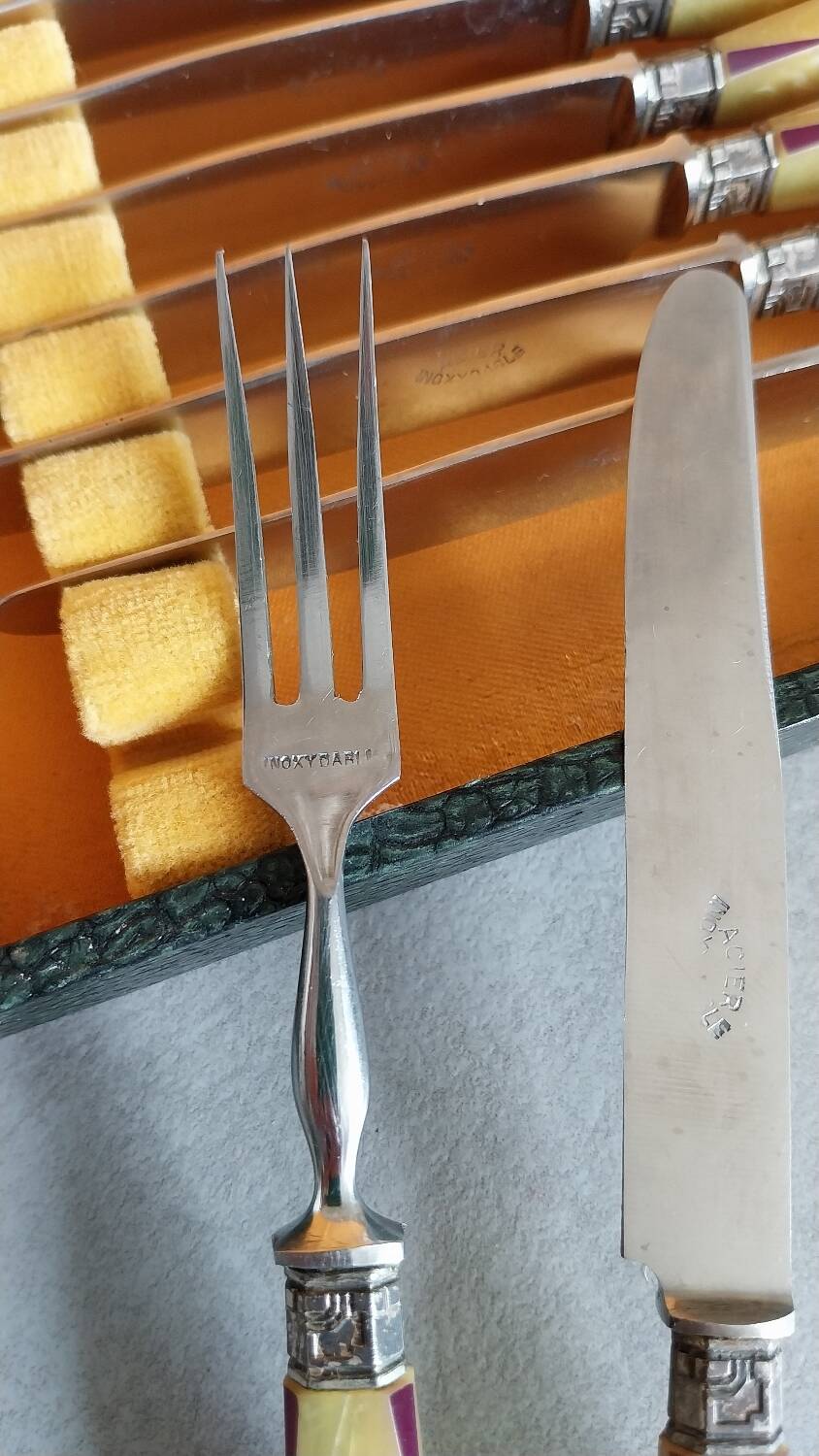 Antique dessert cutlery set