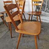 Set of 6 vintage chairs 1960 bistro