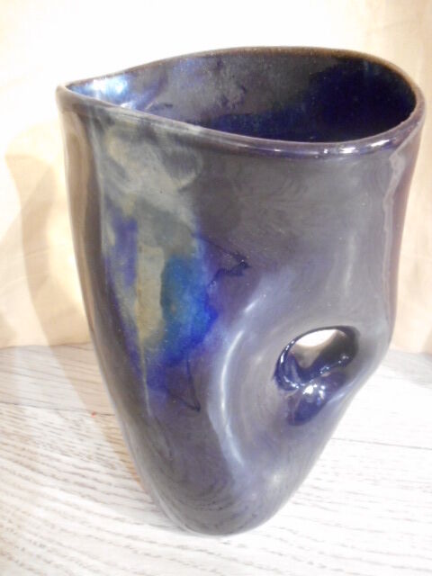 Vase 1950' grès irisé rambervillers Selency