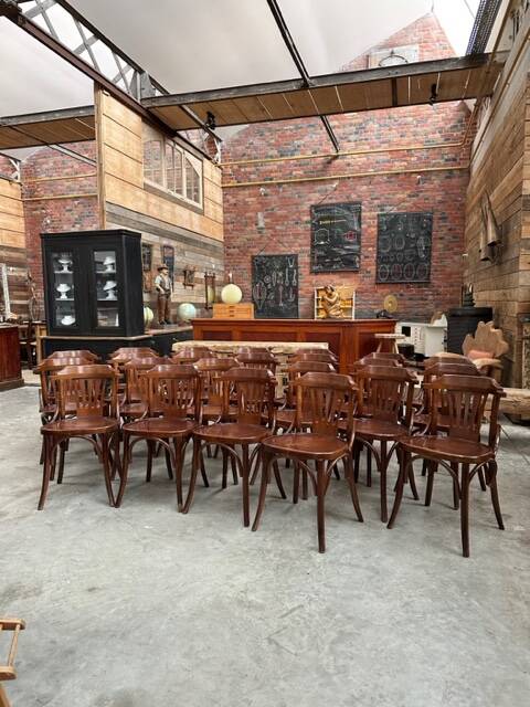 Suite of 23 bistro chairs