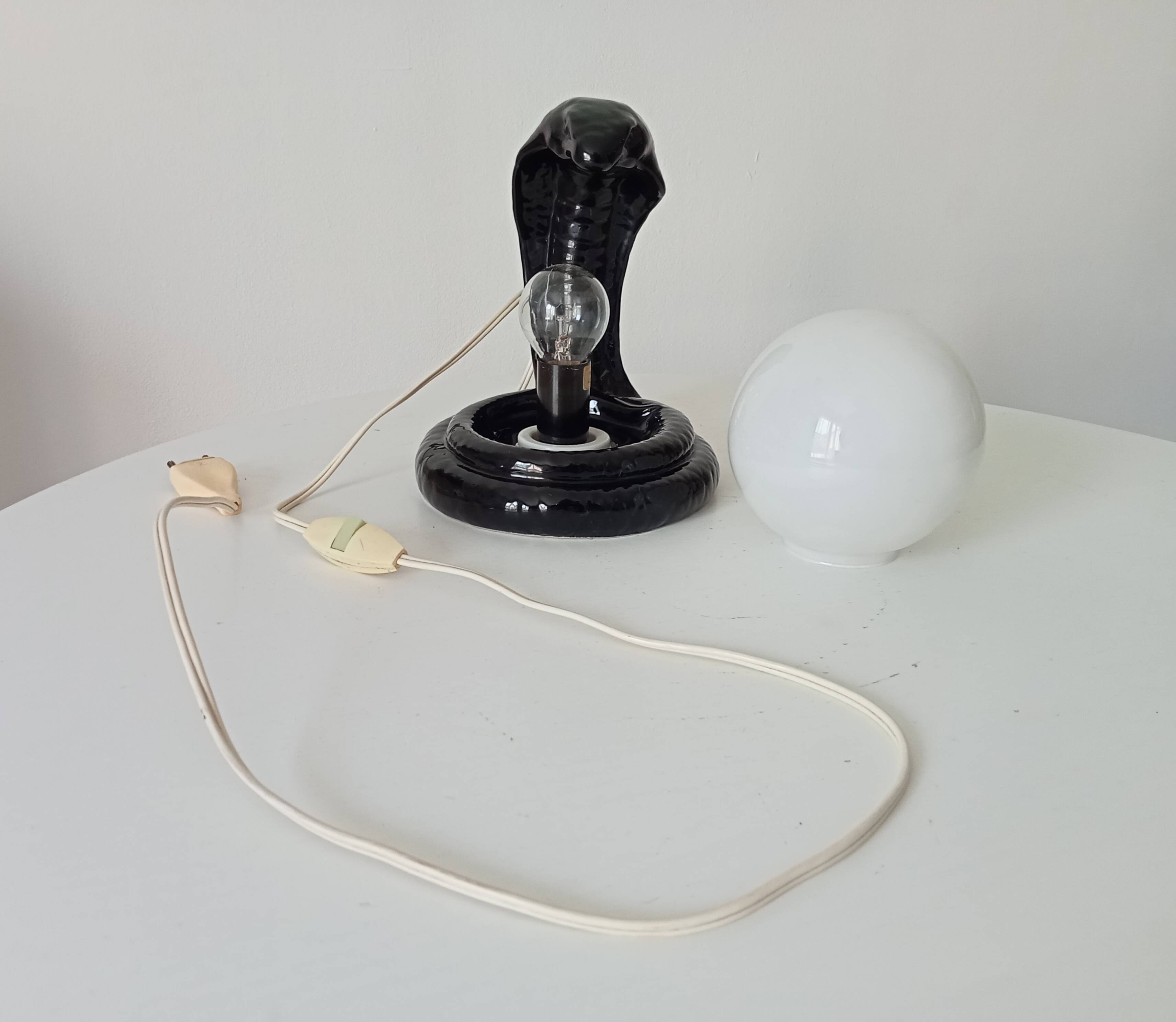 Vintage Italian Cobra lamp from the 70s