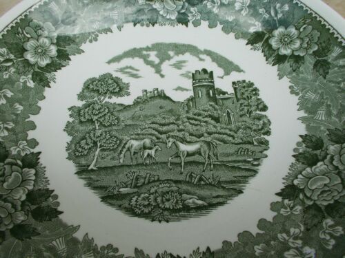6 hollow plates Adams English Scenic green