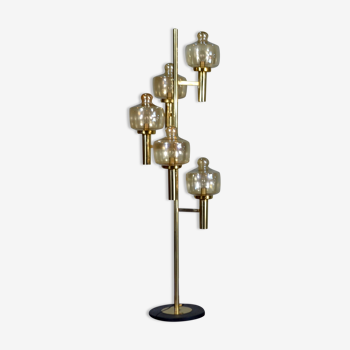 Lampadaire en verre de Murano et laiton