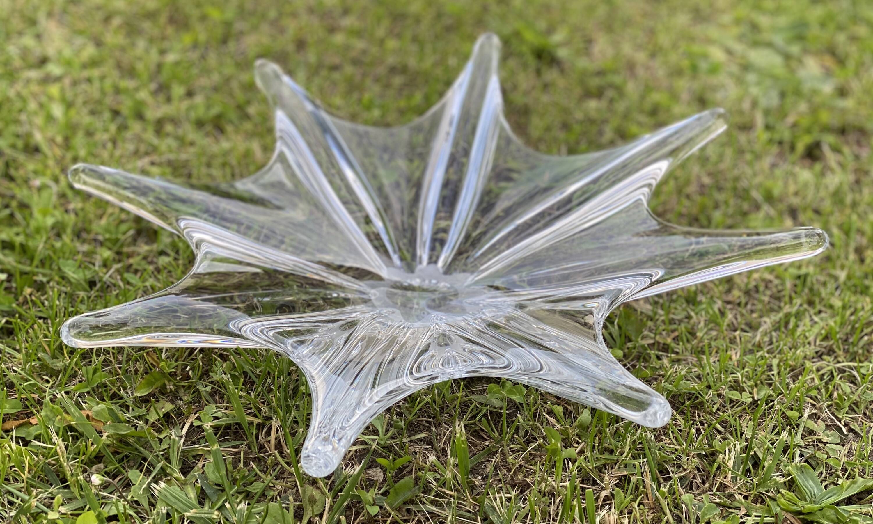 Baccarat crystal star cup vintage centerpiece 1960