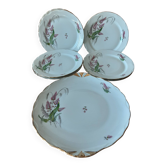 Service à dessert M S Porcelaine fine
