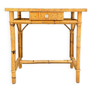 console en liège et - rotin