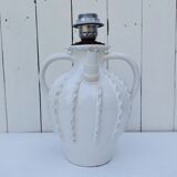 Lamp base, Malicorne jug, Emile Tessier