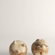 Satsuma Earthenware Vases, Hand-Painted Polychrome, Japan, Set of 2