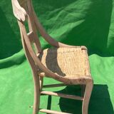 Antique French wicker wabi sabi chair