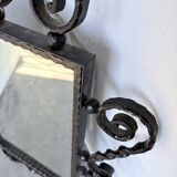 Brutalist wrought iron mirror 1940