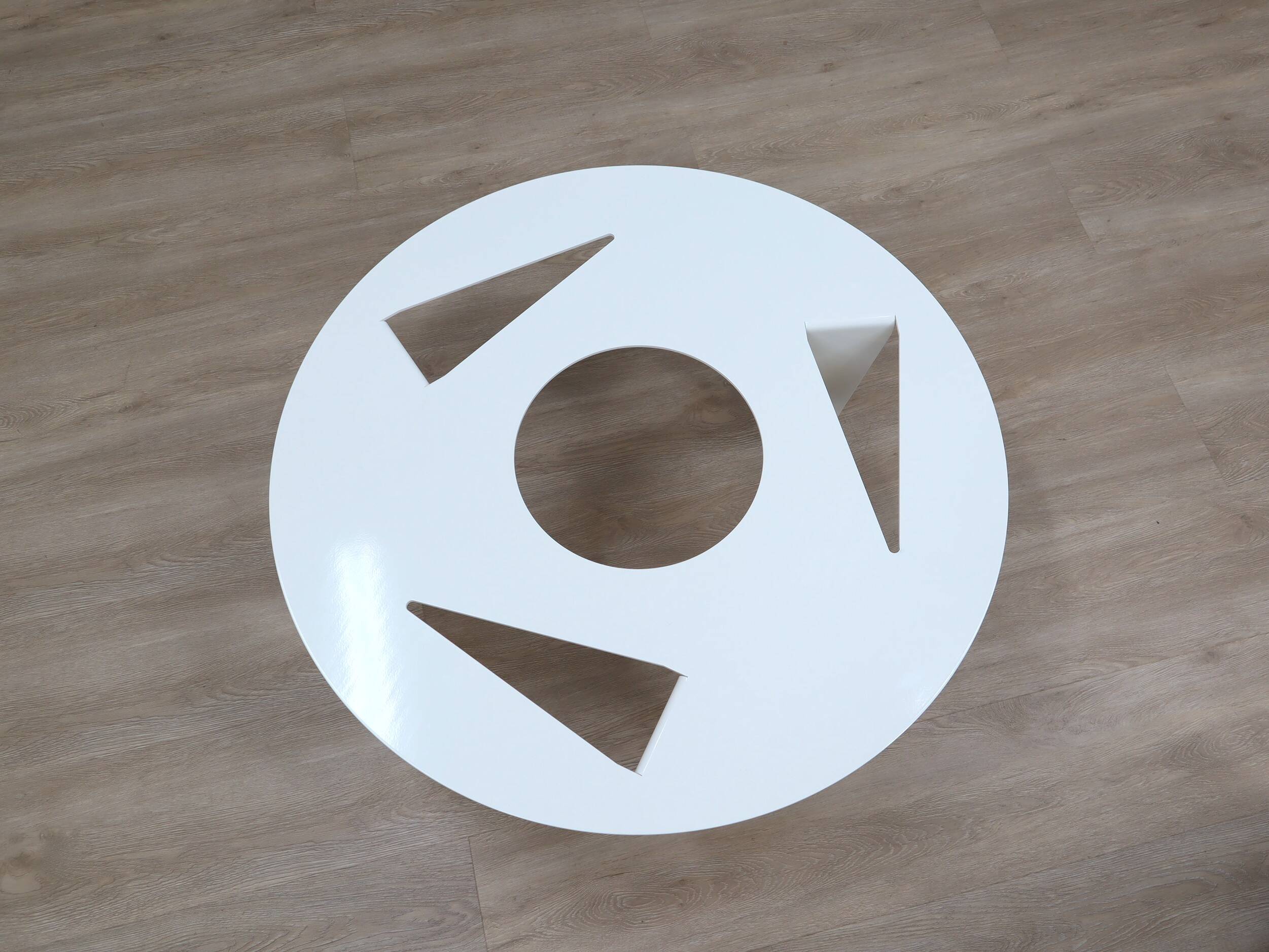 Ulyssimo minimal round coffee table by U. Müller Reisser 1990s