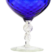 Vase snifter en verre bleu brandy cognac cobalt empoli italie 33cm