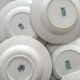 6 mismatched ironstone soup plates from Saint Amand