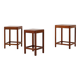 Ensemble de 3 tables empilables en chêne de style Art Déco, France vers 1925