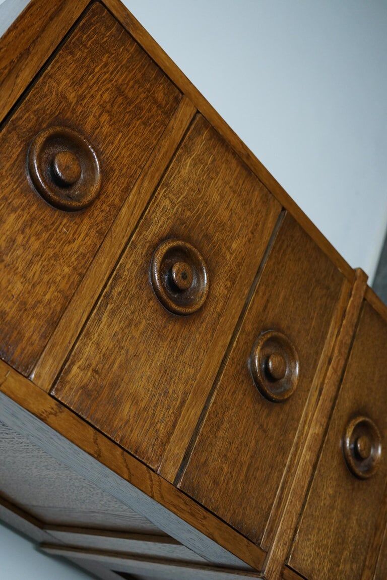English oak apothecary cabinet 1930s