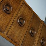 English oak apothecary cabinet 1930s