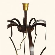 Large "Cage" Lamp Pair in Patinated Bronze - DLG by Jean Royère