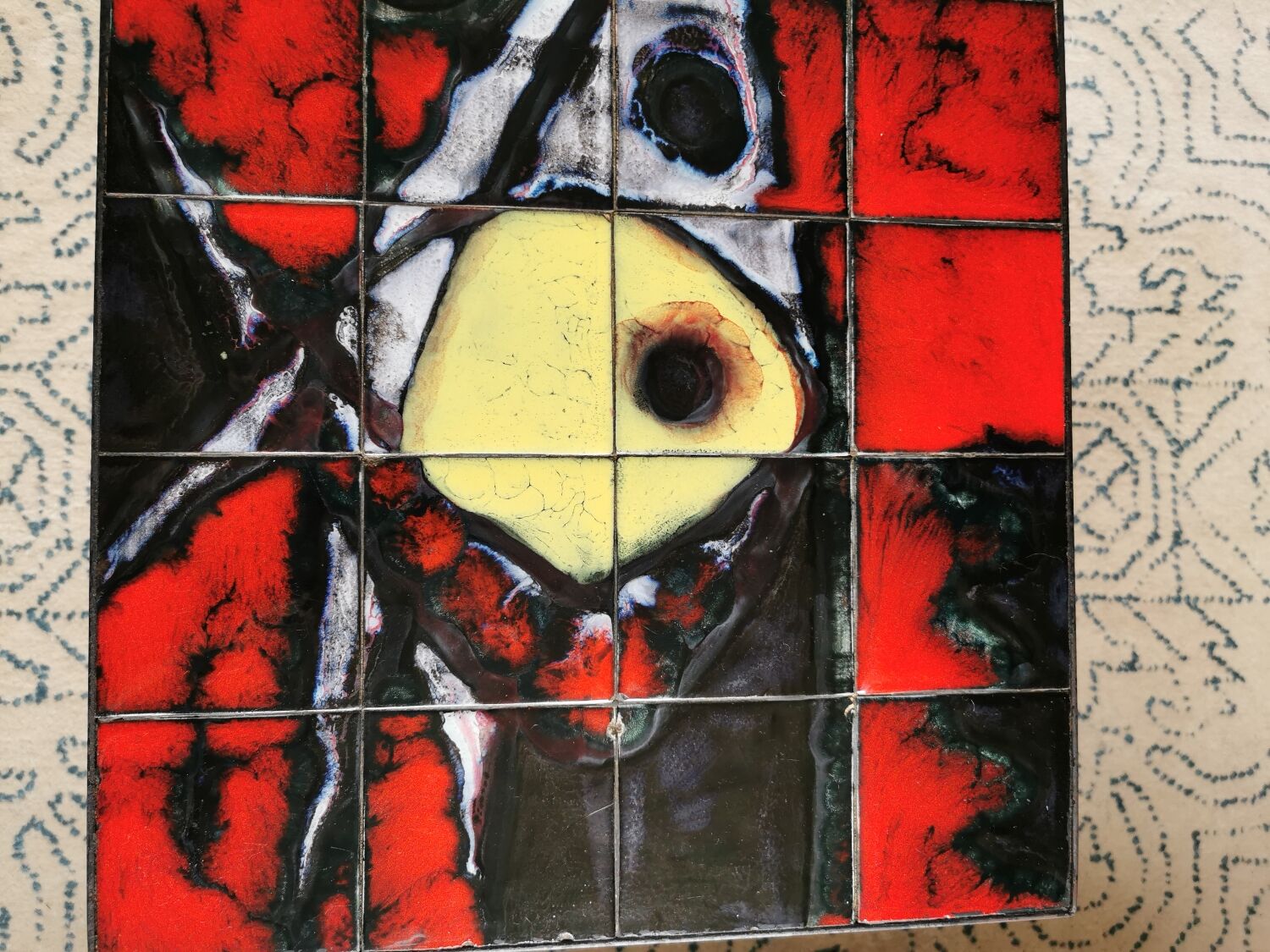 Vintage JG Picard ceramic coffee table