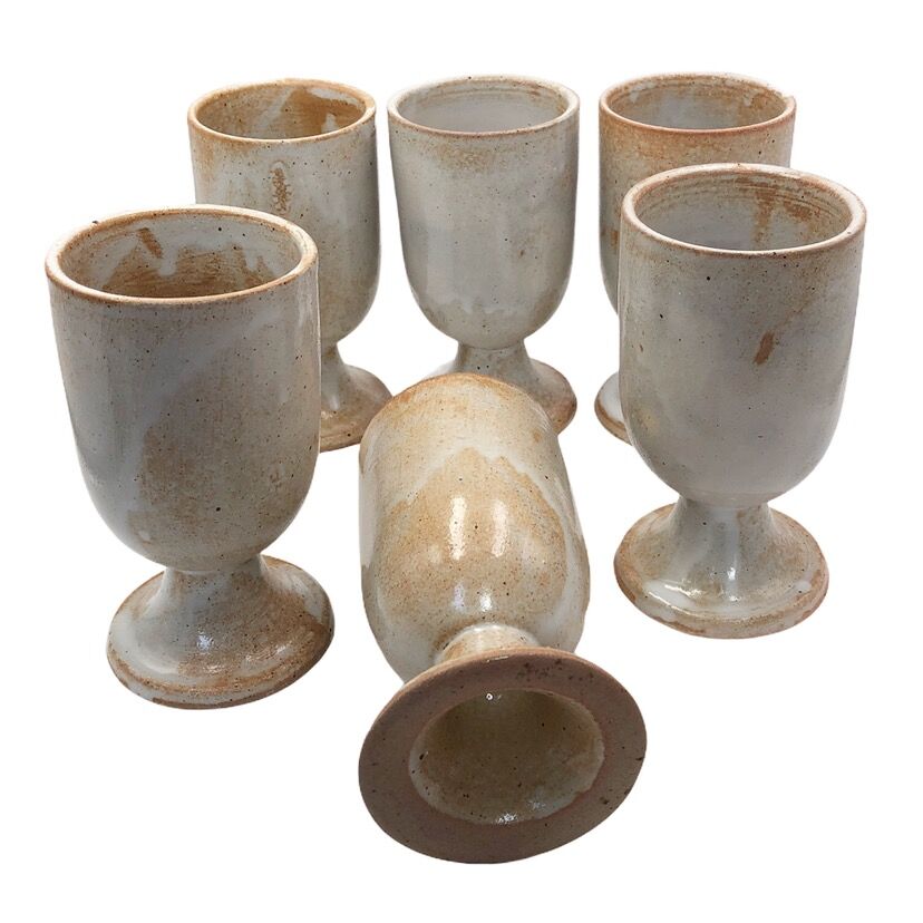 Six cups of sandstone