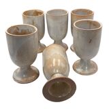 Six cups of sandstone