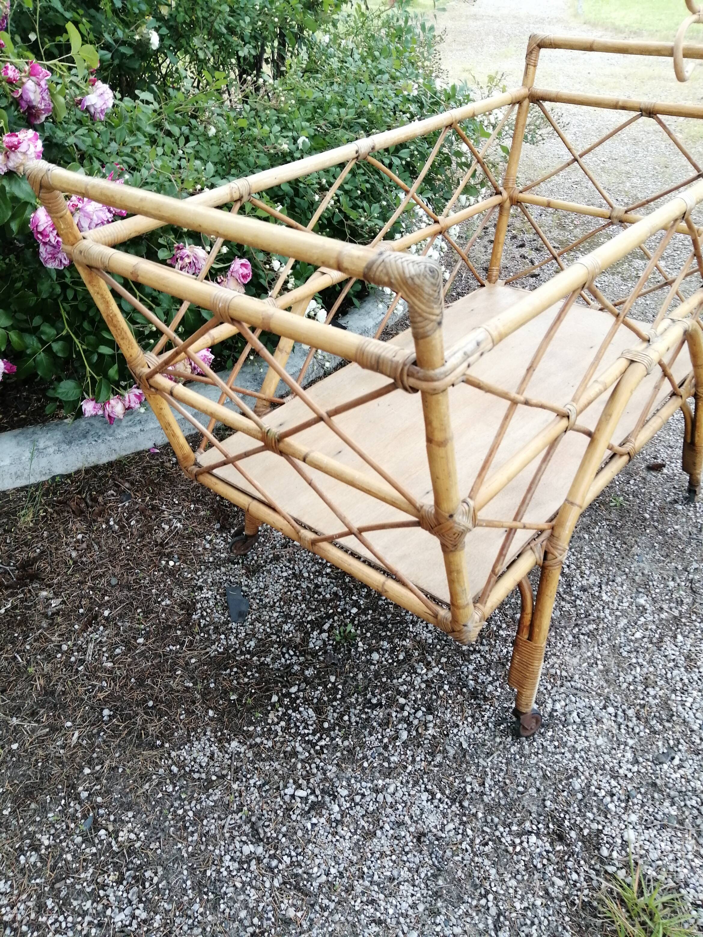 Child's bed in rattan